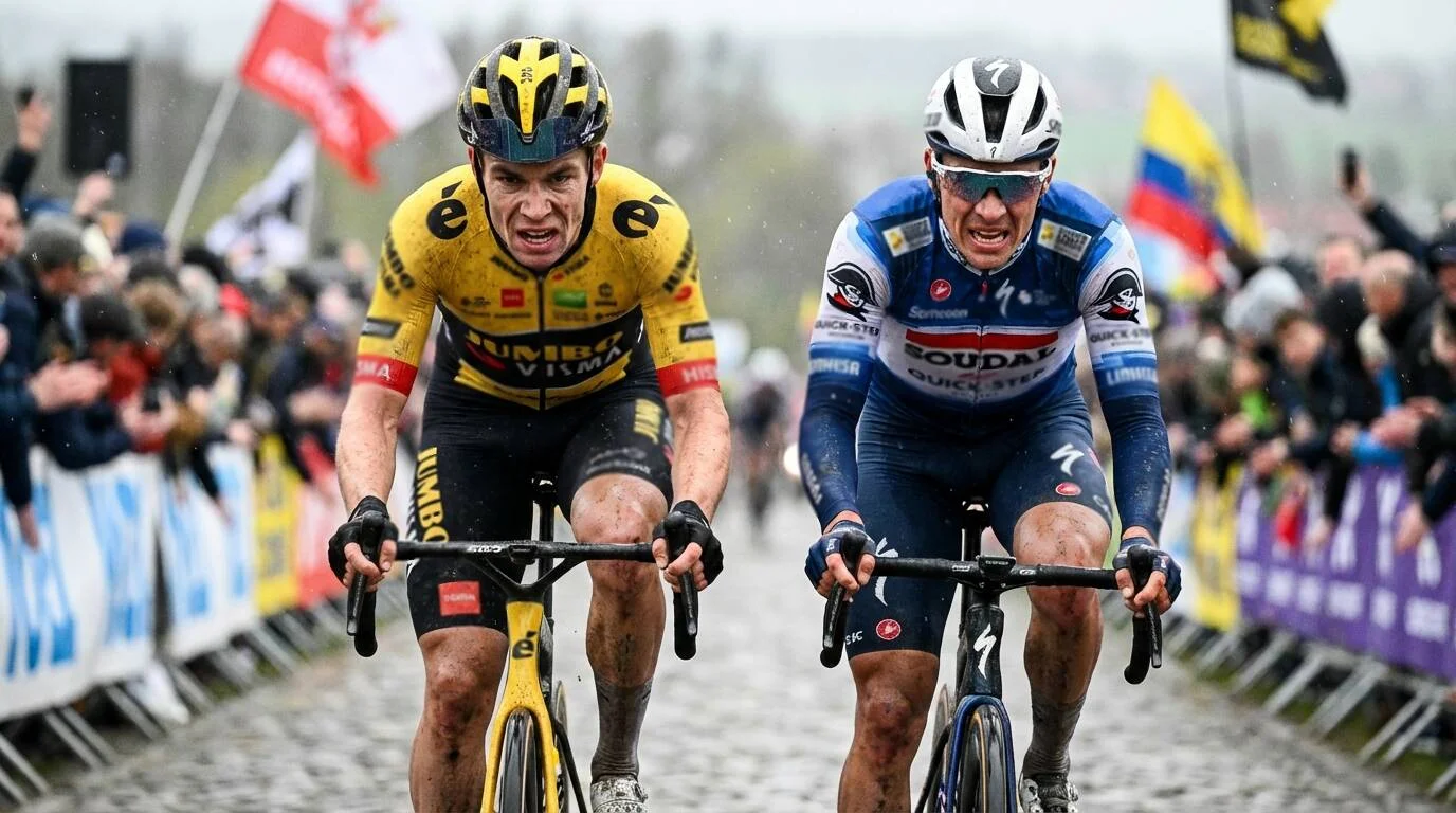 Head-to-head matchup tussen twee wielrenners