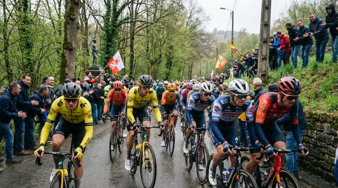 Luik-Bastenaken-Luik peloton op de Côte de la Redoute