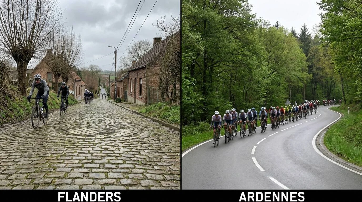 Vergelijking Vlaamse kasseien en Ardense hellingen wielrennen